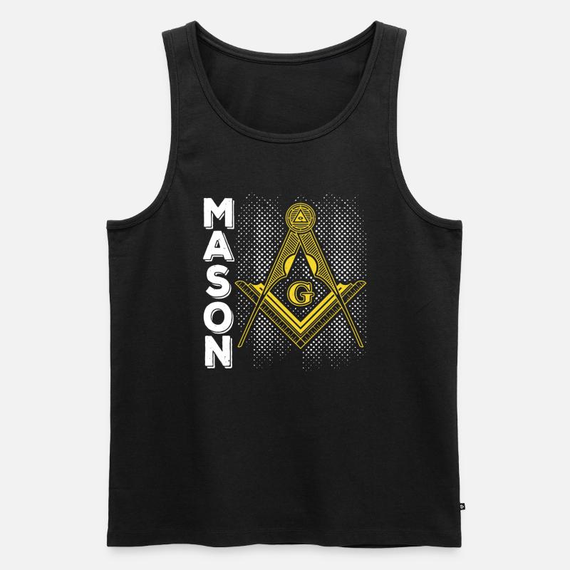 Masonic Freemasonry Fraternal - Männer Premium Bio Tank Top - Schwarz