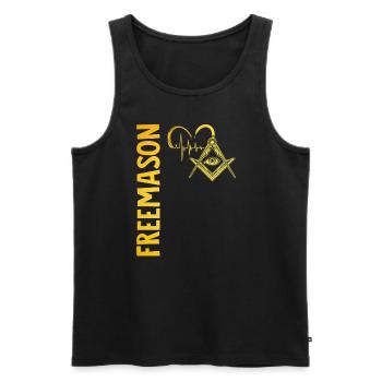 Masonic Freemasonry Fraternal - Männer Premium Bio Tank Top - Schwarz - Vorne - AI Model Male 178 light (178cm)