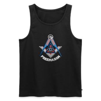 Masonic Freemasonry Fraternal - Männer Premium Bio Tank Top - Schwarz - Vorne - AI Model Male 178 light (178cm)