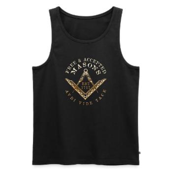 Masonic Freemasonry Fraternal - Männer Premium Bio Tank Top - Schwarz - Vorne - AI Model Male 178 light (178cm)