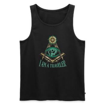 Masonic Freemasonry Fraternal - Männer Premium Bio Tank Top - Schwarz - Vorne - AI Model Male 178 light (178cm)