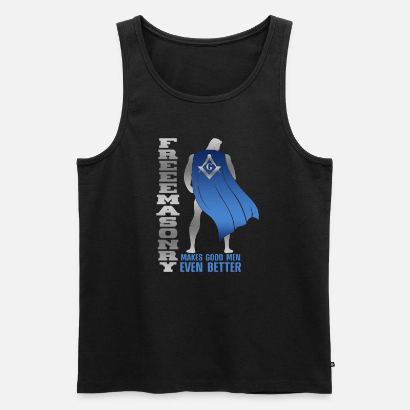 Masonic Freemasonry Fraternal - Männer Premium Bio Tank Top - Schwarz