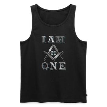 Masonic Freemasonry Fraternal - Männer Premium Bio Tank Top - Schwarz - Vorne - Michal (187cm)