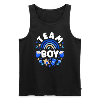 Gender Reveal Babyboy Baby Shower - Männer Premium Bio Tank Top - Schwarz - Vorne - Michal (187cm)