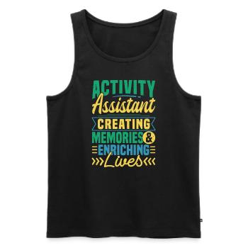 Activity Assistant Appreciation - Männer Premium Bio Tank Top - Schwarz - Vorne - AI Model Male 178 light (178cm)