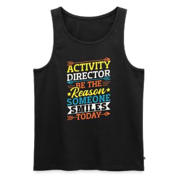 Activity Director Appreciation - Männer Premium Bio Tank Top - Schwarz - Vorne - AI Model Male 178 light (178cm)