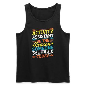 Activity Assistant Appreciation - Männer Premium Bio Tank Top - Schwarz - Vorne - AI Model Male 178 light (178cm)