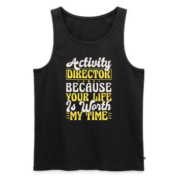 Activity Director Appreciation - Männer Premium Bio Tank Top - Schwarz - Vorne - AI Model Male 178 light (178cm)