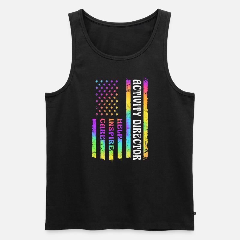Flag Activity Director Help - Männer Premium Bio Tank Top - Schwarz