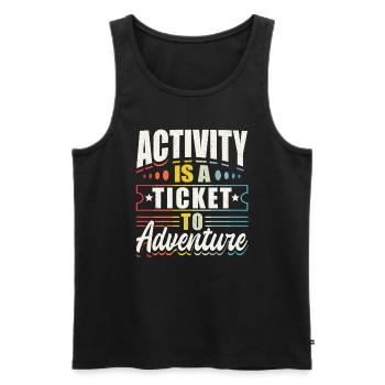 Activity Assistant Squad Team - Männer Premium Bio Tank Top - Schwarz - Vorne - AI Model Male 178 light (178cm)