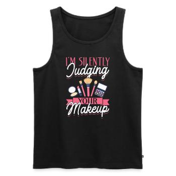 MUA Beautician Make Up Artist I'm - Männer Premium Bio Tank Top - Schwarz - Vorne - AI Model Male 178 light (178cm)