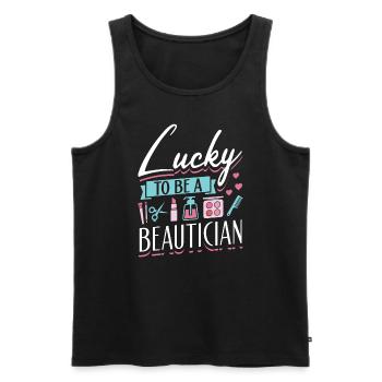 Beautician & Cosmetic Professional - Männer Premium Bio Tank Top - Schwarz - Vorne - Michal (187cm)