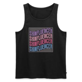Skincare Esthetician Skin - Männer Premium Bio Tank Top - Schwarz - Vorne - AI Model Male 178 light (178cm)
