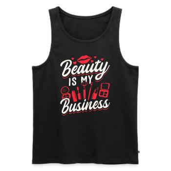 Makeup Artist Beautician & - Männer Premium Bio Tank Top - Schwarz - Vorne - AI Model Male 178 light (178cm)