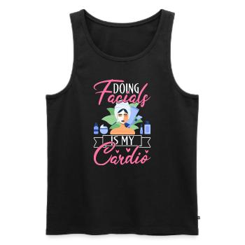 Skincare Esthetician Skin - Männer Premium Bio Tank Top - Schwarz - Vorne - AI Model Male 178 light (178cm)