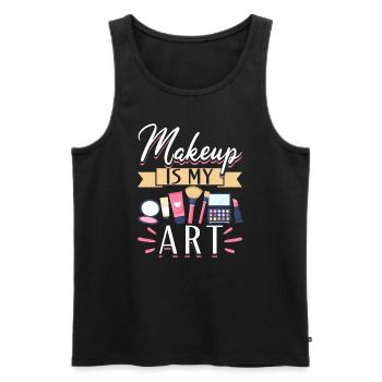 Makeup Artist Beautician & - Männer Premium Bio Tank Top - Schwarz - Vorne - AI Model Male 178 light (178cm)