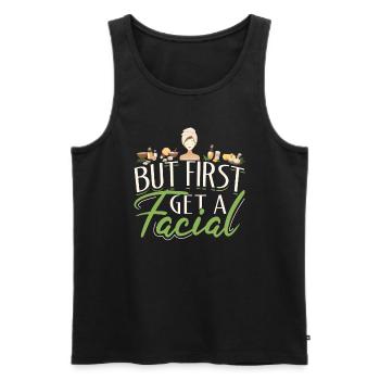 Skincare Esthetician Skin - Männer Premium Bio Tank Top - Schwarz - Vorne - AI Model Male 178 light (178cm)
