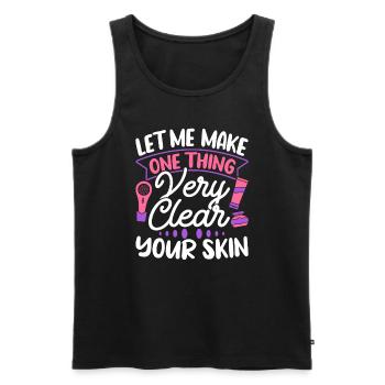 Skincare Esthetician Skin - Männer Premium Bio Tank Top - Schwarz - Vorne - AI Model Male 178 light (178cm)