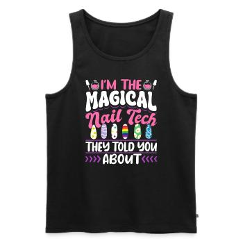 Nail Technician I'm The Magical - Männer Premium Bio Tank Top - Schwarz - Vorne - Michal (187cm)