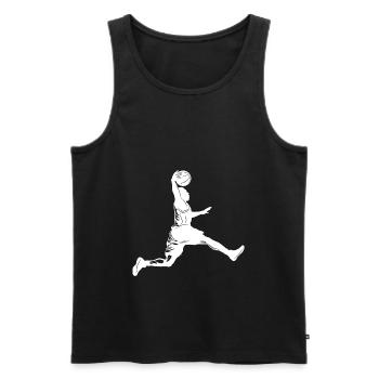 Basketball Silhouette - Men's Premium Organic Tank Top - black - Front - AI Model Male 178 light (178cm)