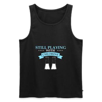 Pool Guy Design for PoolBoy and Pool Cleaner - Men's Premium Organic Tank Top - black - Front - Michal (187cm)