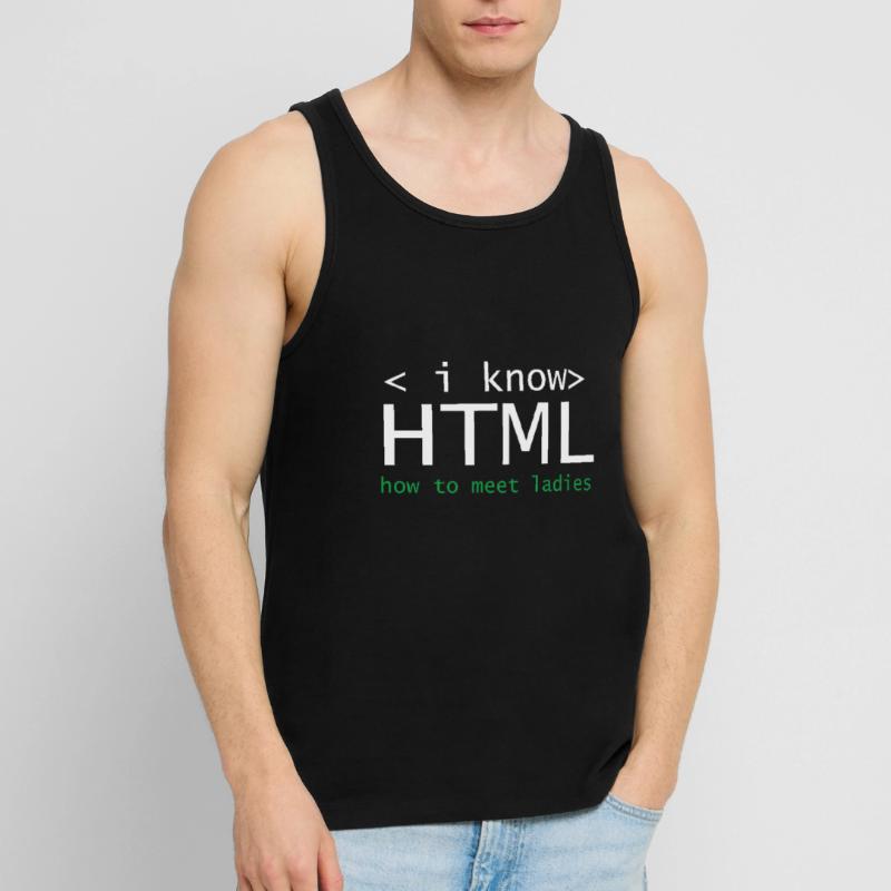 HTML Editor Hypertext Markup Language Webdokument Männer Premium Bio Tank Top