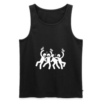 drinking drinking team - Men's Premium Organic Tank Top - black - Front - AI Model Male 178 light (178cm)