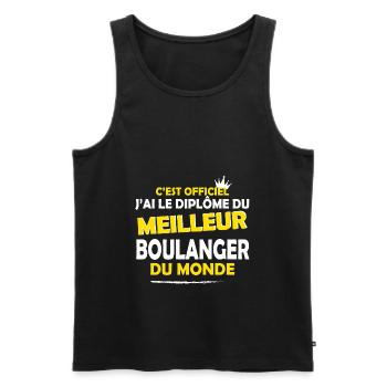 Boulanger - Débardeur bio Premium Homme - noir - Devant - Michal (187cm)