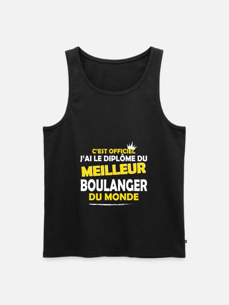 Boulanger - Débardeur bio Premium Homme - noir