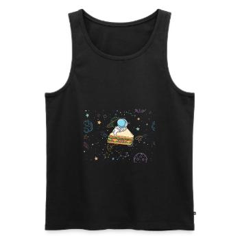 Astronaut Sandwich Liebe Astronomie Sandwich - Männer Premium Bio Tank Top - Schwarz - Vorne - Michal (187cm)