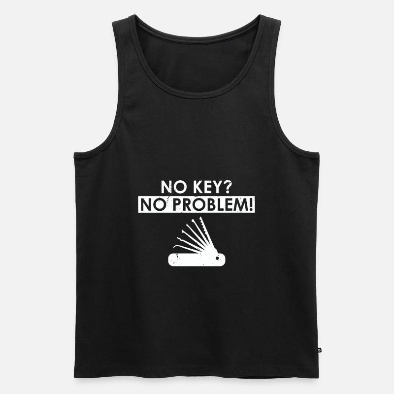 Lockpicking Lock Picking Aufsperrdienst Designs - Männer Premium Bio Tank Top - Schwarz