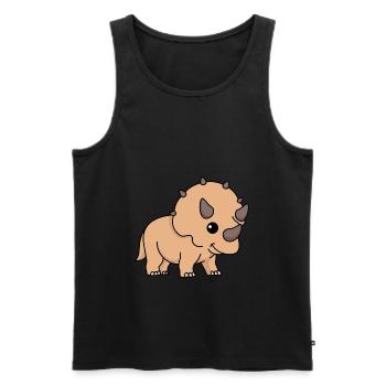 Dinosaur triceratops comic - Men's Premium Organic Tank Top - black - Front - Michal (187cm)