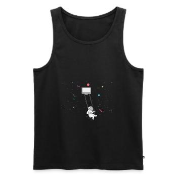 Cybersecurity Design for Hackers and Cyber Security - Men's Premium Organic Tank Top - black - Front - AI Model Male 178 light (178cm)