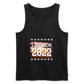 Lissabon 2022 - Männer Premium Bio Tank Top - Schwarz - Vorne - Michal (187cm)