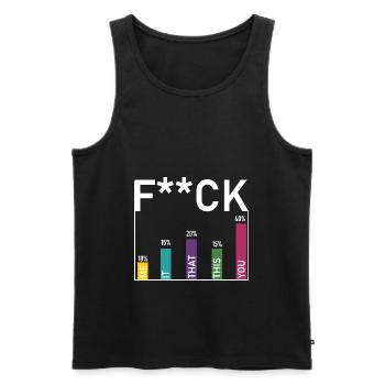 Fuck statistics - Men's Premium Organic Tank Top - black - Front - AI Model Male 178 light (178cm)