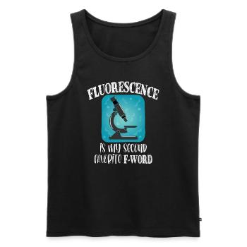 Fluorescence is My 2nd Favorite F Word Microscope - Men's Premium Organic Tank Top - black - Front - Michal (187cm)