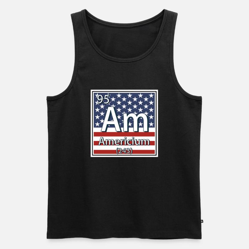 Periodensystem des Americium-Elements - Männer Premium Bio Tank Top - Schwarz