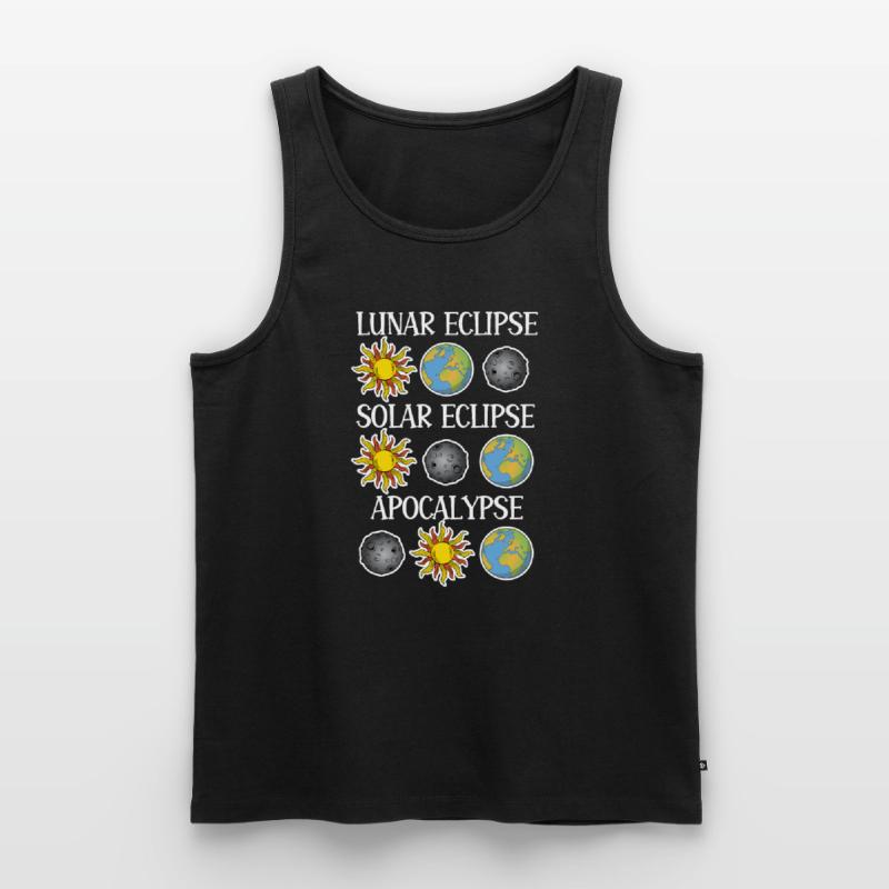 Lunar Eclipse Solar Eclipse Apocalypse Men's Premium Organic Tank Top