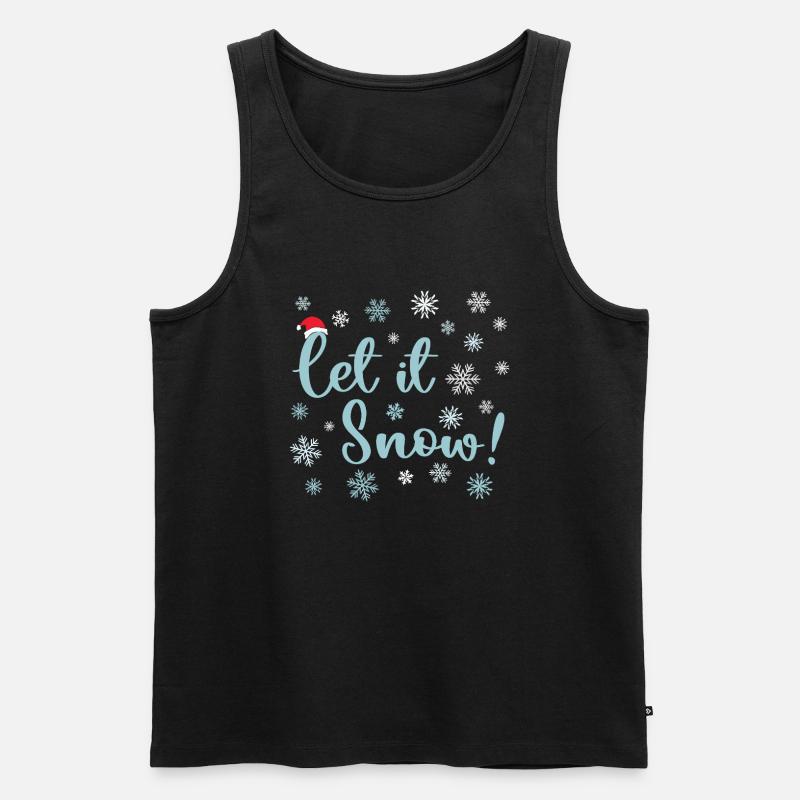Lass es schneien - Männer Premium Bio Tank Top - Schwarz