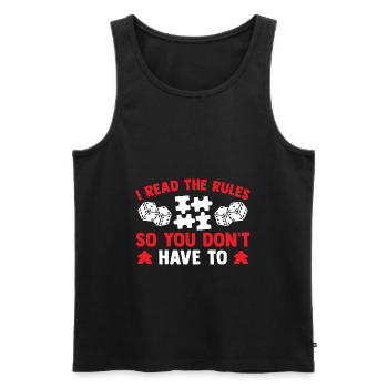 Board Game Nerd Gifts Board Games - Men's Premium Organic Tank Top - black - Front - AI Model Male 178 light (178cm)