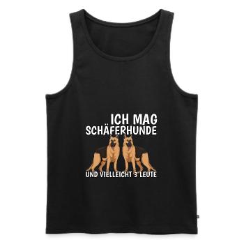 Deutscher Schäferhund Ich mag Schäferhunde - Männer Premium Bio Tank Top - Schwarz - Vorne - Michal (187cm)