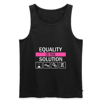 Professorin Steminist Designs für Equality Stem - Männer Premium Bio Tank Top - Schwarz - Vorne - AI Model Male 178 light (178cm)