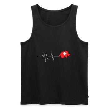 Schweiz T-shirt Geschenkidee - Männer Premium Bio Tank Top - Schwarz - Vorne - AI Model Male 178 light (178cm)