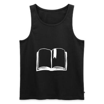 Livre Lecteurs Les amateurs de livres cadeaux Livres Lire - Débardeur bio Premium Homme - noir - Devant - Michal (187cm)