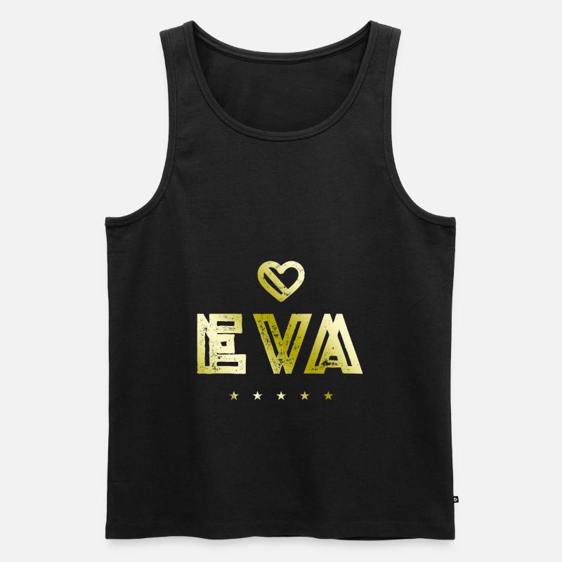 Eva Herz - Männer Premium Bio Tank Top - Schwarz
