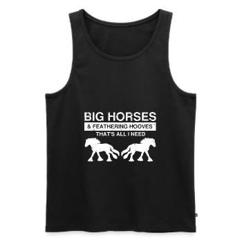 Cydesdale Reiter und Zugpferd Designs - Männer Premium Bio Tank Top - Schwarz - Vorne - Michal (187cm)