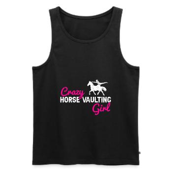 Conception acrobatique de voûte et cheval équestre - Débardeur bio Premium Homme - noir - Devant - Michal (187cm)