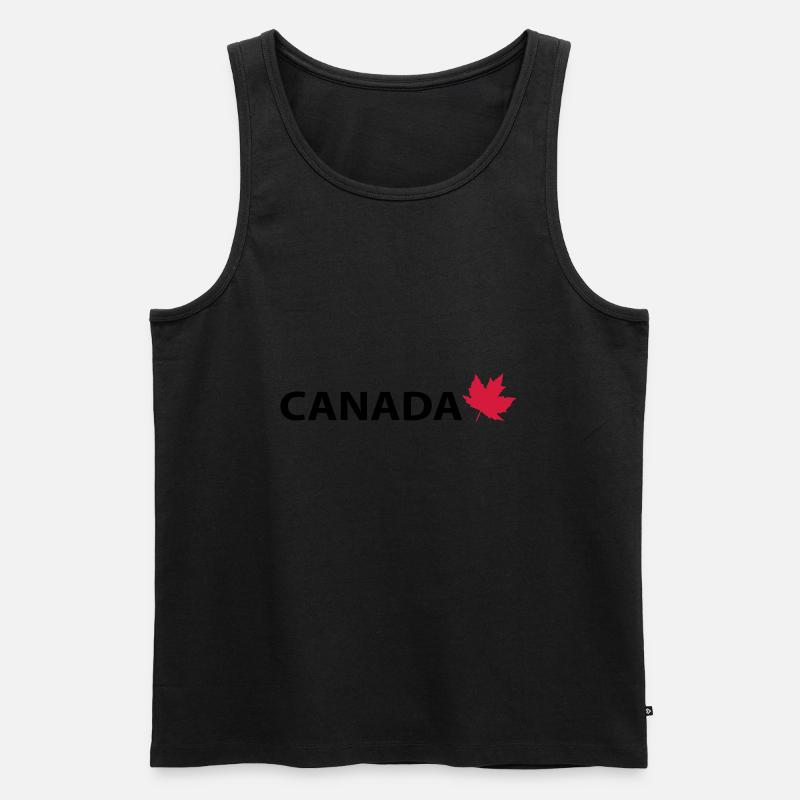Canada - Männer Premium Bio Tank Top - Schwarz