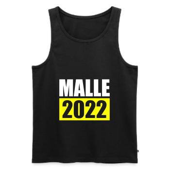 malle 2022 - Men's Premium Organic Tank Top - black - Front - Michal (187cm)