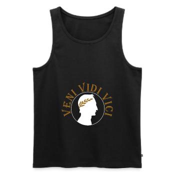 Veni Vidi Vici - Männer Premium Bio Tank Top - Schwarz - Vorne - AI Model Male 178 light (178cm)